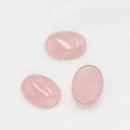 Three 18x25mm oval pink quartz cabochon stones for DIY jewelry making and settings - Rose Quartz