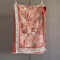 Sciarpa pashmina con motivo paisley arancione e beige in finta cachemire morbida - Arancione (GSJ-632-Arancione)