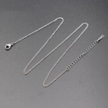 Silver stainless steel water drop chain necklace with lobster clasp and extension - Stainless Steel Chain (1 Piece)