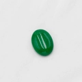 Polished oval green agate gemstone flatback cabochon for jewelry making and ring setting - Dyed Malaysian Jade