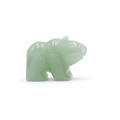 Handcrafted light green aventurine quartz hippo animal figurine crystal carving - Green Aventurine