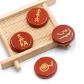 Set de 4 piedras curativas de jaspe rojo con símbolos Reiki grabados en oro puro - Jaspe Rojo