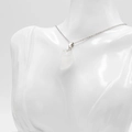 Ciondolo con viso di luna intagliato in cristallo bianco con catena in argento - Cristallo di rocca