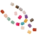 Perline colorate a forma di tulipano in cristallo e agata per gioielli fai da te - 1 Pezzo / Multicolore casuale