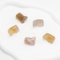 Set mit fünf geschnitzten Kristallfrosch-Figuren in verschiedenen Edelstein-Farben - Natürlicher Achat