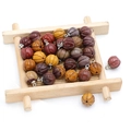 Mixed natural stone pumpkin charms with silver bails for DIY jewelry making - Yellow Jasper