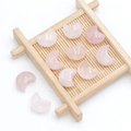 Cristalli naturali di quarzo rosa a forma di luna lucidi per DIY e decorazioni - Quarzo rosa