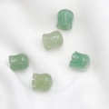 Set di 5 perle in pietra naturale verde chiaro a forma di mughetto per gioielli fai da te - 1 Pezzo / Aventurina verde