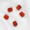 Perle tulipano in agata rossa per gioielli fai-da-te e forcine per capelli - 1 Pezzo / Agata rossa
