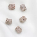 Cinque perle a forma di tulipano in agata naturale con venature per gioielli - 1 Pezzo / Agata fior di ciliegio