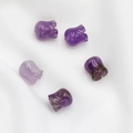 Perline tulipano in ametista viola con fori per gioielli fai da te e acconciature - 1 Pezzo / Ametista