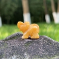 Figura de elefante tallada en cristal amarillo natural y ágata pulida para decoración hogar - Topacio