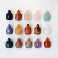Collezione di 15 figurine di tartarughe intagliate in cristallo naturale e agata - Tartaruga