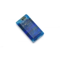 Rectangular blue lapis lazuli pendant with natural gold pyrite spots for jewelry making - Lapis Lazuli