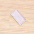 Rectangle opalite gemstone bead with translucent milky hue and pre-drilled hole for DIY - Opal (Synthetic)