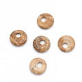 Piedras de jaspe natural pulidas con forma de anillo circular para joyería artesanal DIY - Jaspe
