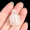Miniature white crystal turtle figurine, hand-carved stone animal for home decor - White Crystal