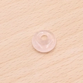 Colgante de cristal rosa translúcido con textura natural para joyería de bricolaje - Cuarzo rosa
