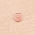 Colgante de dona de ágata y cristal natural rosa translúcido para joyas DIY - Rojo Sandía (Sintético)