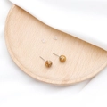 Minimalistische Bilderjaspis-Ohrstecker mit Natursteintextur und Silikon-Verschluss - Jaspis