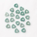 Green Aventurine heart shaped gemstone beads for DIY jewelry and bracelets making - Green Aventurine