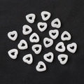 White translucent heart-shaped beads for DIY jewelry and handmade bracelets - White Jade