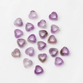 Purple amethyst heart-shaped hollow beads for DIY jewelry and bracelets making - Amethyst