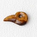 Bird head pendant carved from natural tiger eye stone with golden chatoyancy finish - Tiger's Eye