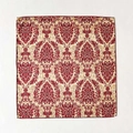 Classic red damask pattern square neck scarf with elegant floral prints and rolled edges - 62*62cm / Wine Red (ZY-65)