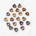 Tiger Eye heart-shaped hollow stone beads for DIY jewelry with natural silk luster finish - Tiger's Eye
