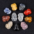 Set de 10 figuras de ranas talladas a mano en cristales naturales y piedras preciosas - Pequeña Ardilla