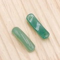 Accesorios de aventurina verde con tubo curvado y colgante rectangular para joyería DIY - Aventurina Verde