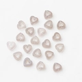 Translucent grey-purple heart-shaped hollow amethyst crystal bead for DIY jewelry - Grey Agate