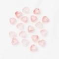 Pink marble texture heart shaped beads for DIY jewelry making and handicraft - Watermelon Red (Synthetic)