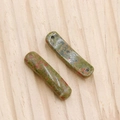 Joyas de piedra natural Unakite pulida en forma cilíndrica y plana para pulseras DIY - Unakita