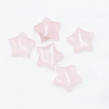 Five polished 20mm mini rose quartz star stones for DIY jewelry and phone case decor - Rose Quartz