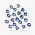 Lapis lazuli hollow heart beads for DIY jewelry making with natural blue stone texture - Lapis Lazuli