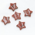 Polished red jasper stone mini stars for DIY crafts and crystal decoration - Sesame Jasper