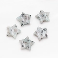 Polished star-shaped natural Dalmatian jasper stones for DIY jewelry and phone case decor - Natural Stone