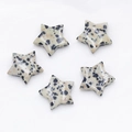 Five polished Dalmatian Jasper star stones for DIY crafts and crystal healing - Dalmatian Jasper