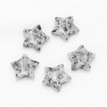 Five pieces of 20mm star-shaped natural grey granite stones for DIY crafts and jewelry - Marble