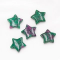 Five polished star-shaped ruby in zoisite crystals for DIY crafts and jewelry making - Ruby Zoisite