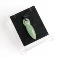 Collana con ciondolo dea in avventurina verde con cordino intrecciato e scatola regalo - Avventurina Verde