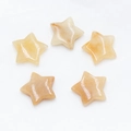 Polished natural yellow aventurine quartz star charms for DIY jewelry and decoration - Topaz
