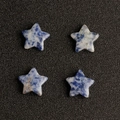 Mini stelle in sodalite naturale blu e bianca lucida per creazioni artigianali fai-da-te - Pietra a Macchie Blu
