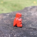 Miniature red jasper dinosaur gemstone carving hand-sculpted in natural stone - Red Jasper