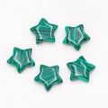 Green malachite star shaped stone beads for DIY jewelry and phone case making - Malachite (Synthetic)