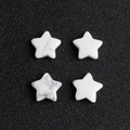 Mini stella 15mm in turchese bianco con venature di marmo grigio naturale per il DIY - Howlite