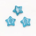 Blue star-shaped turquoise stone beads with black vein patterns for DIY jewelry making - Blue Turquoise (Synthetic)