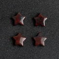 Mini pietra di ossidiana mogano da 15mm a forma di stella con texture rossa e nera - Unakite Rossa